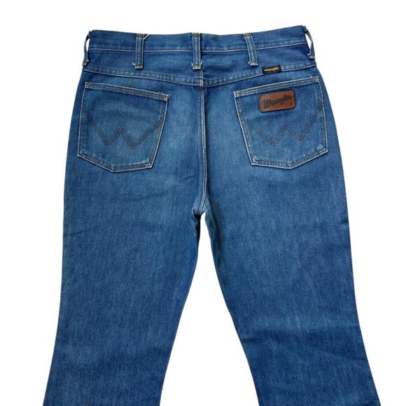 70s vintage highwaisted flare Wrangler jeans Ideal Zipper faded bootcut western. - Picture 4 of 6